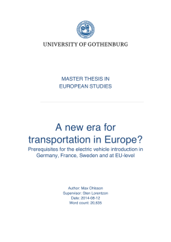 A new era for transportation in Europe?