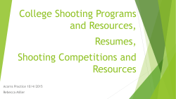 Preparing to Shoot in College (PDF 684 K)