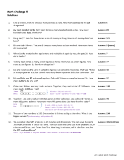 Math Challenge 5 Solutions