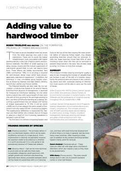 Adding value to hardwood timber - Confederation of Forest Industries