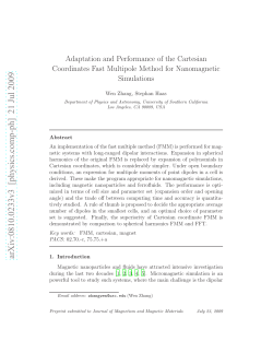 Adaptation and Performance of the Cartesian Coordinates Fast