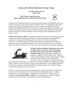 Oregon and California Railroad History