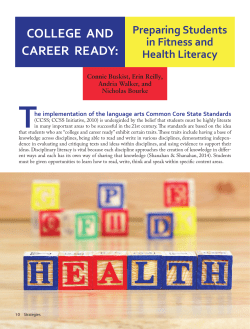 College and Career Ready: Preparing Students in Fitness and Literacy