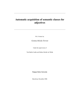 Automatic acquisition of semantic classes for adjectives