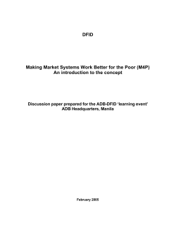 Making Market Systems Work Better for the Poor