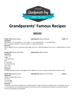 Grandparents` Famous Recipes - California Baptist University