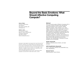 Beyond the Basic Emotions: What Should Affective Computing