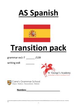 AS Spanish transition pack