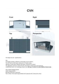 CVH stage and roof &ndash; Specifications: Size: CVH