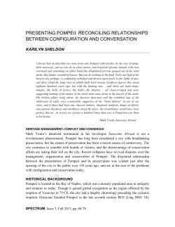 presenting pompeii: reconciling relationships