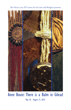 Anne Bouie: There is a Balm in Gilead