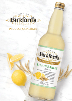 product catalogue - Bickford`s Australia