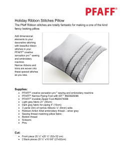 Holiday Ribbon Stitches Pillow