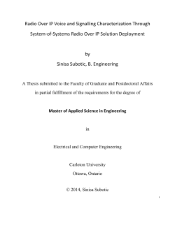 Radio Over IP Voice and Signalling Characterization Through