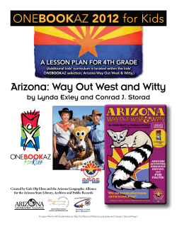 Arizona: Way Out West and Witty ONEBOOKAZ 2012 for Kids