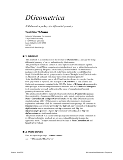 DGeometrica - International Mathematica Symposium