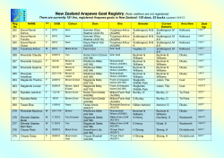 New Zealand Arapawa Goat Registry
