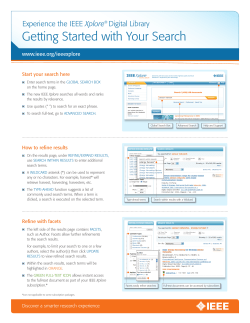 IEEE Getting started with your search
