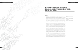 re-framing architecture for emerging ecological and