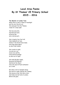 Local Area Poems By St Thomas` CE Primary School 2015