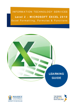 Formatting Formulas and Functions - Learning