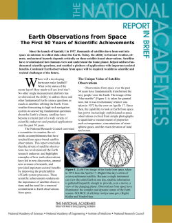 Earth Observations from Space - Division on Earth and Life Studies