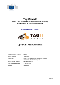 Smart Tags driven service platform for enabling ecosystems of