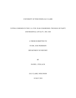 university of wisconsin-eau claire voting cohesion in the us civil war