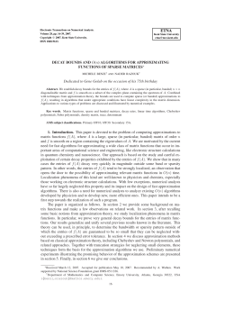 DECAY BOUNDS AND O(n) ALGORITHMS FOR APPROXIMATING