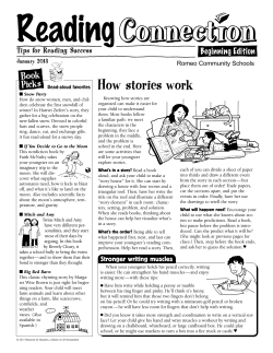 How stories work - Romeo Community Schools