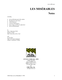 les mis&eacute;rables - KCD Academic Home Page