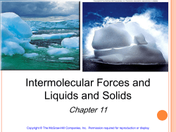 Intermolecular Forces and Liquids and Solids