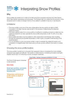 Interpreting Snow Profiles - Scottish Avalanche Information Service