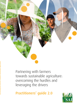 Partnering with farmers towards sustainable agriculture