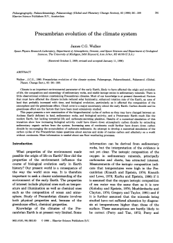 Precambrian evolution of the climate system
