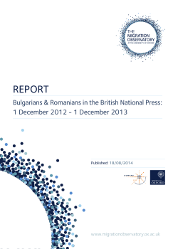 Bulgarians and Romanians in the British