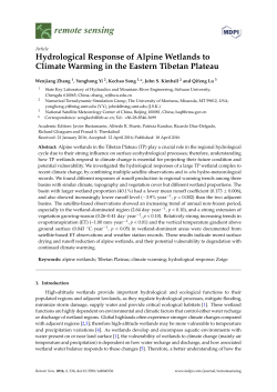 Hydrological Response of Alpine Wetlands to Climate