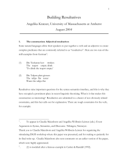 Building Resultatives