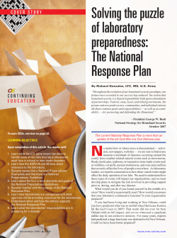 solving the puzzle of laboratory preparedness: the National