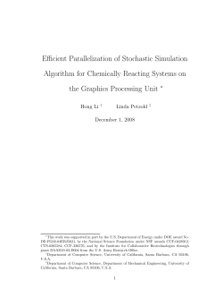 Efficient Parallelization of Stochastic Simulation Algorithm for