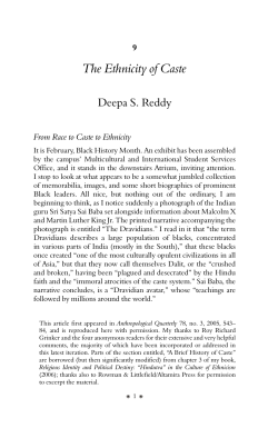 The Ethnicity of Caste