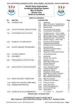 Invitation Tables Criteria 2016/2017
