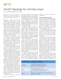 ArcGIS Topology for ArcView Users