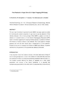Free radicals in virgin olive oil: a spin trapping EPR study