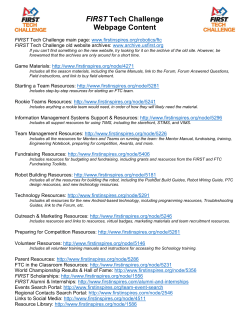 FIRST Tech Challenge Helpful Links