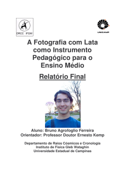 A fotografia com lata como instrumento did&aacute;tico para o