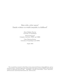 Born with a silver spoon? Danish evidence on wealth inequality in