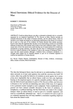 Moral Darwinism - Michigan State University