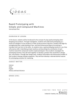 Rapid Prototyping with Simple and Compound Machines