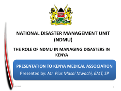 national disaster management unit (ndmu)